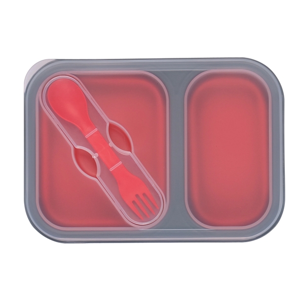 Red color option for Dual Compartment Food Container