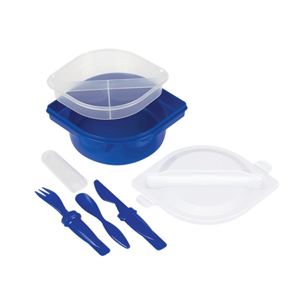 Blue color option for Food Container With Utensils In A Gift Box