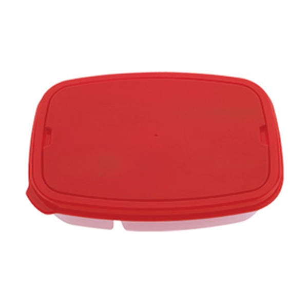 Red color option for Dual Compartment Meal Container With Handled Box