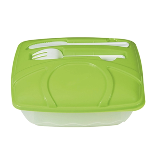 Green color option for Portable Meal Container With Handled Box