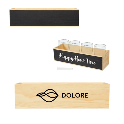 Main photo of Drinking Glass Crate With Chalkboard