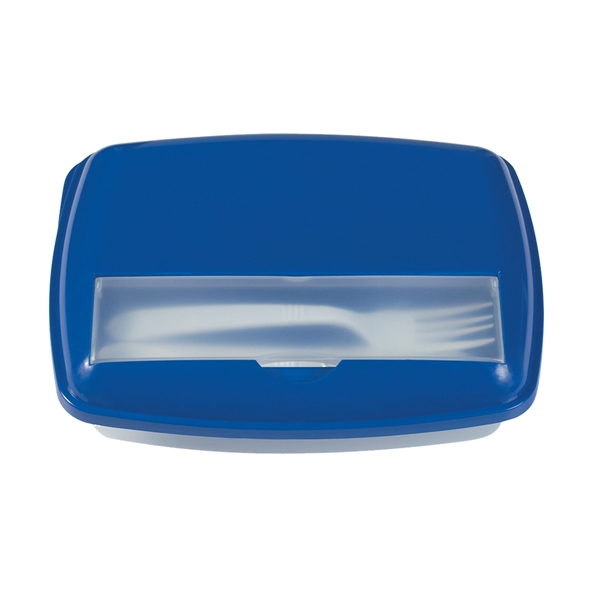 Blue Wclear color option for Multi Sectioned Meal Container With Handled Box