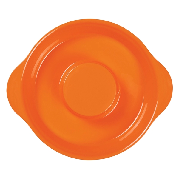 Orange color option for Party Sized Tray With Dip Container