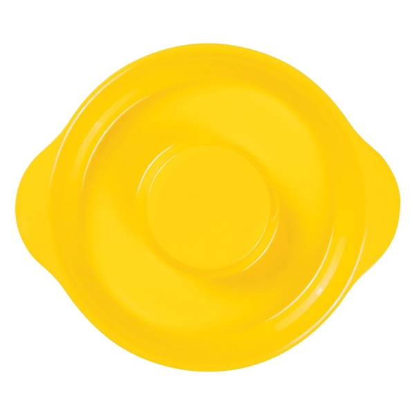 Yellow color option for Party Sized Tray With Dip Container