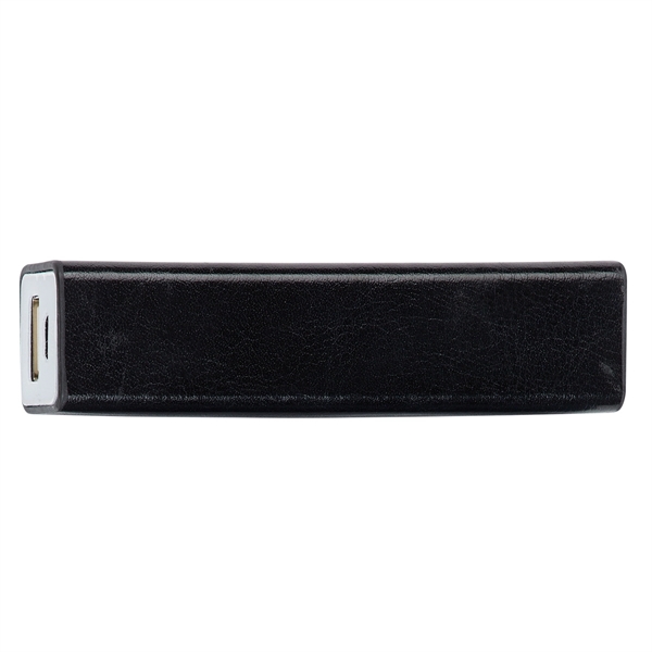 Black color option for High Tech Leatherette Power Bank