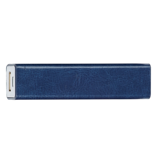Blue color option for High Tech Leatherette Power Bank