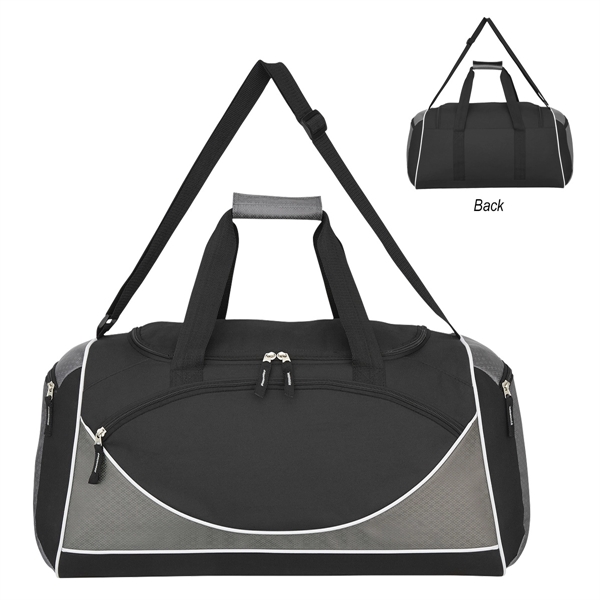 Black With Gray color option for Classy Duffel Bag