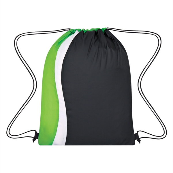 Black With Lime color option for Drawstring Sports Bag