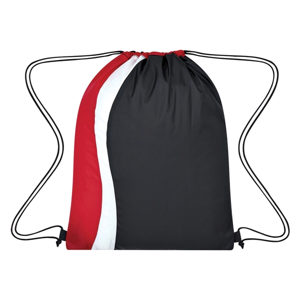 Black With Red color option for Drawstring Sports Bag