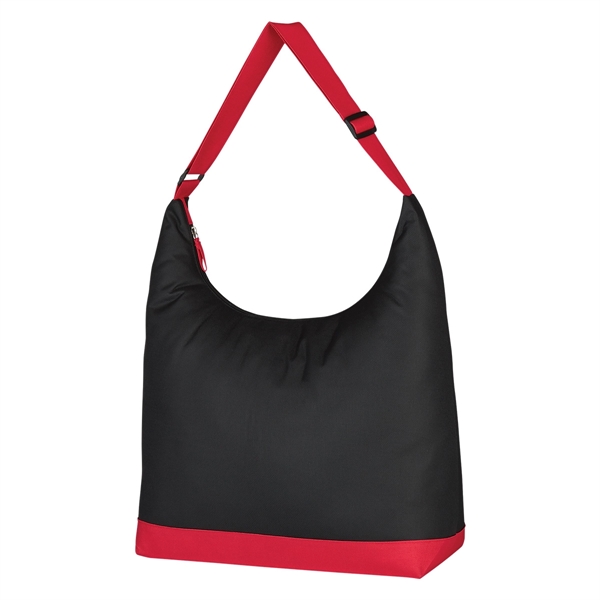 Red color option for Durable Tote Bag With Accent Trims