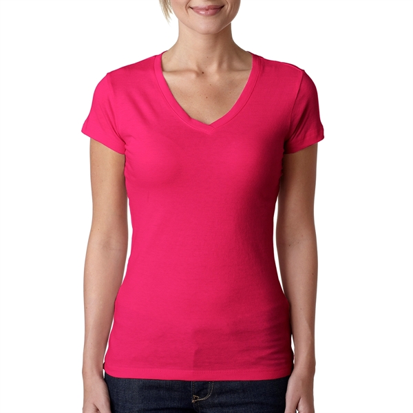 Hot Pink color option for Ladies V Shirt