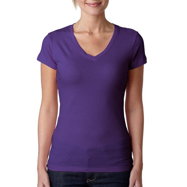 Purple Rush color option for Ladies V Shirt