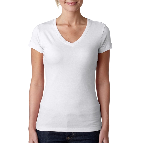 White color option for Ladies V Shirt