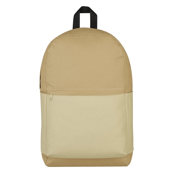 Beige color option for Contrast Polyester Backpack