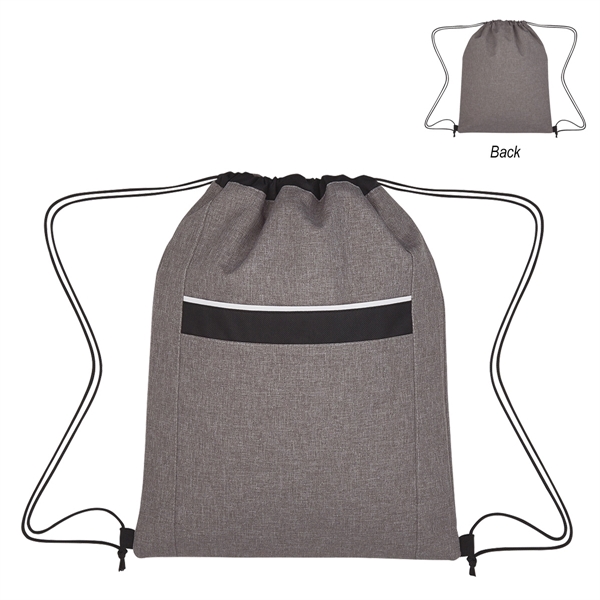 Gray With White color option for Brighton Heather Made Athlete's Drawstring Rucksack