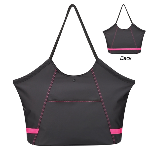 Black With Pink color option for Workout Companion Tote
