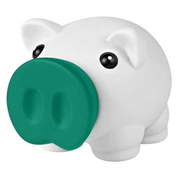 White-Green color option for Miniature Short Eared Piggy Bank