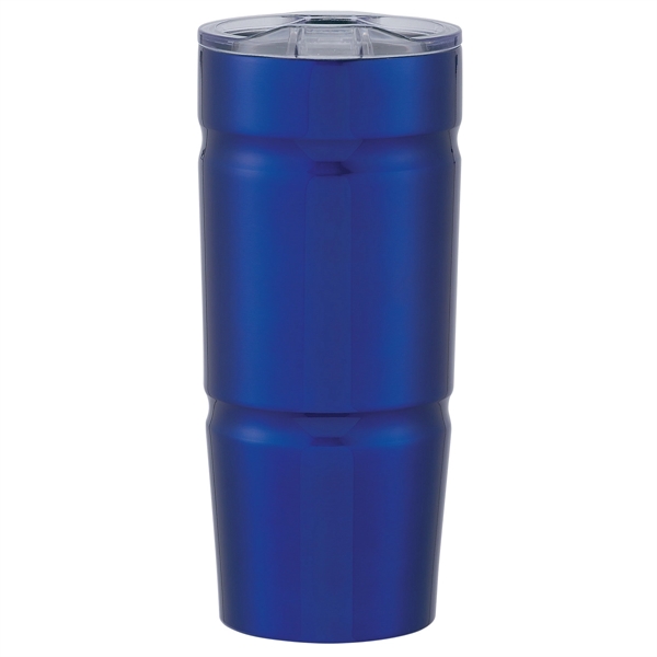 Blue color option for 24 Oz. Red Stainless Steel Tumbler With A Transparent Lid