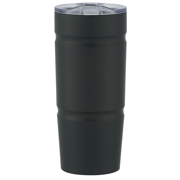 Matte Black color option for 24 Oz. Red Stainless Steel Tumbler With A Transparent Lid