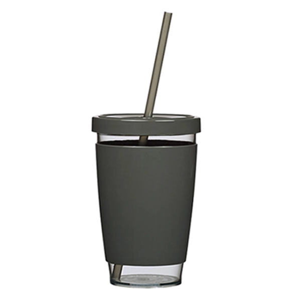 Clear Wcharcoal color option for 15 Oz. Tumbler With Gift Box