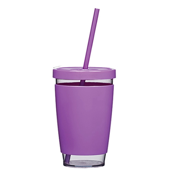 Clear Wpurple color option for 15 Oz. Tumbler With Gift Box