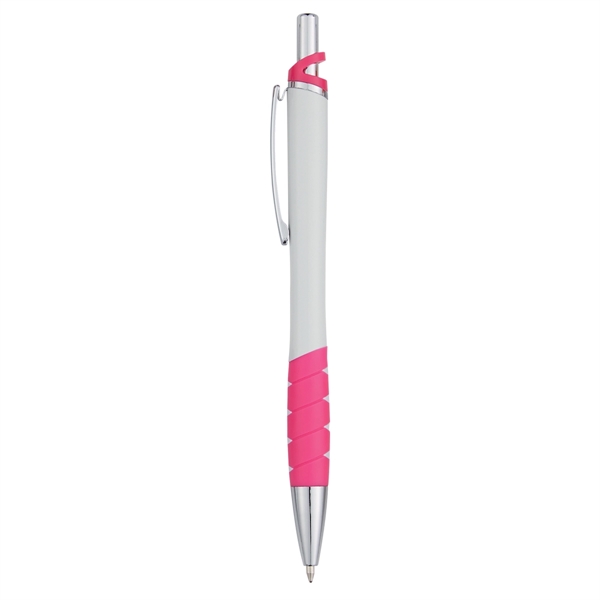 White With Fuchsia color option for Sleek Brisk Pen