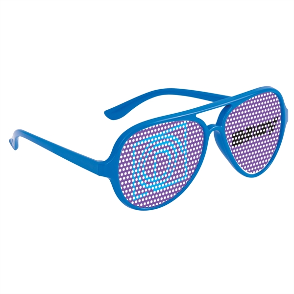 Blue color option for Colorful Glasses With Pinhole Stickers