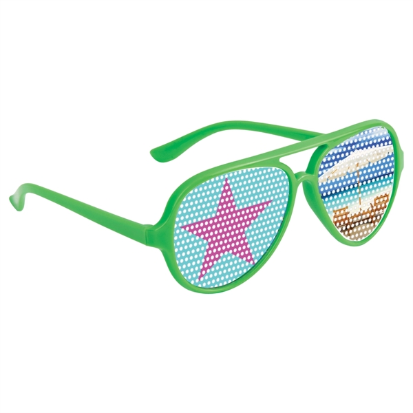 Green color option for Colorful Glasses With Pinhole Stickers