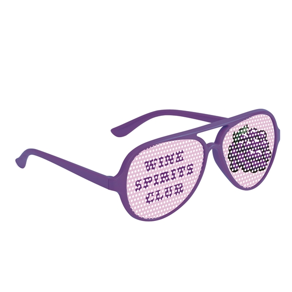 Purple color option for Colorful Glasses With Pinhole Stickers