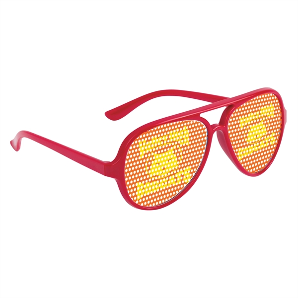 Red color option for Colorful Glasses With Pinhole Stickers