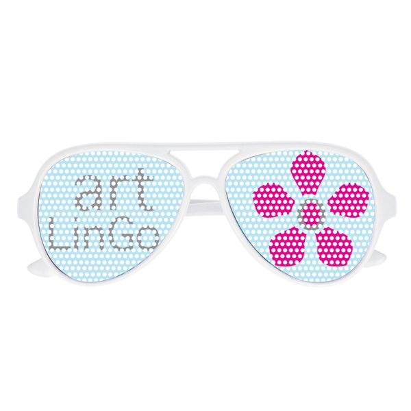 White color option for Colorful Glasses With Pinhole Stickers