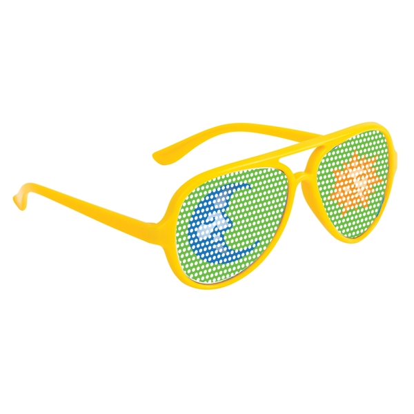 Yellow color option for Colorful Glasses With Pinhole Stickers