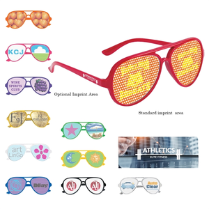 Photo of Colorful Glasses With Pinhole Stickers