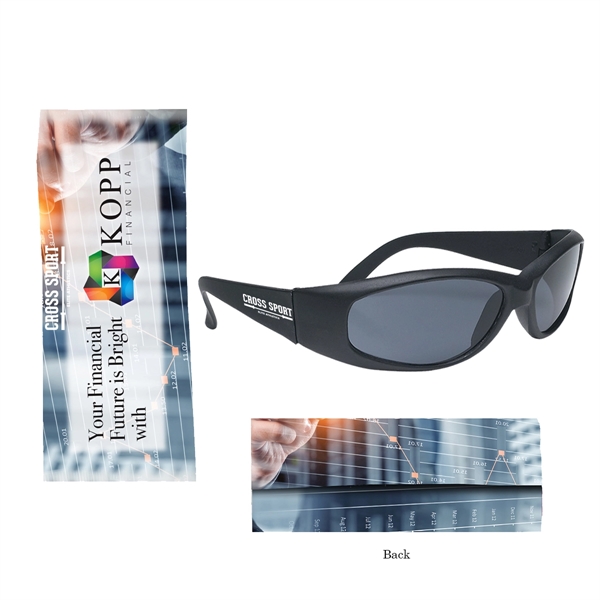 Black color option for Classy Wraparound Sunglasses