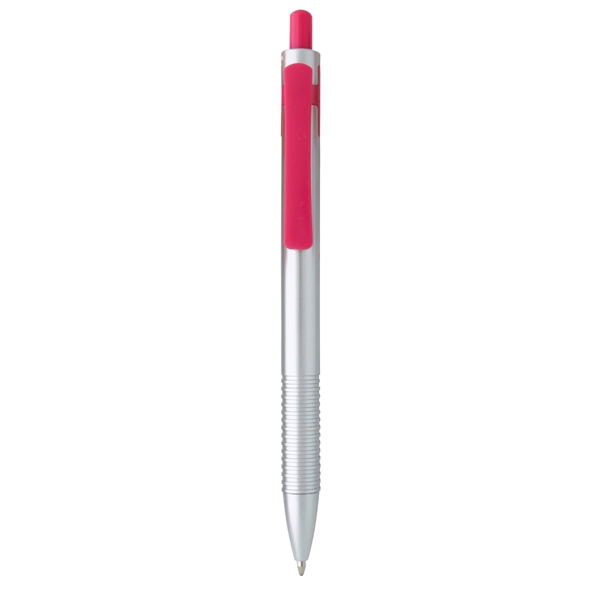 Silver With Fuchsia color option for Complementing Colored Grip Pen