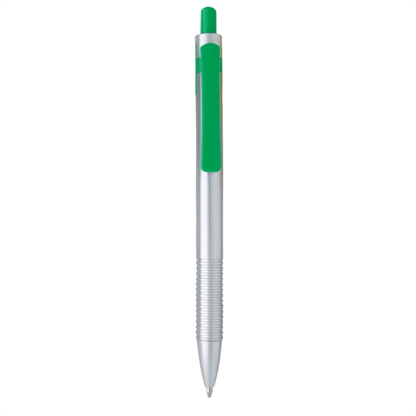 Silver With Green color option for Complementing Colored Grip Pen