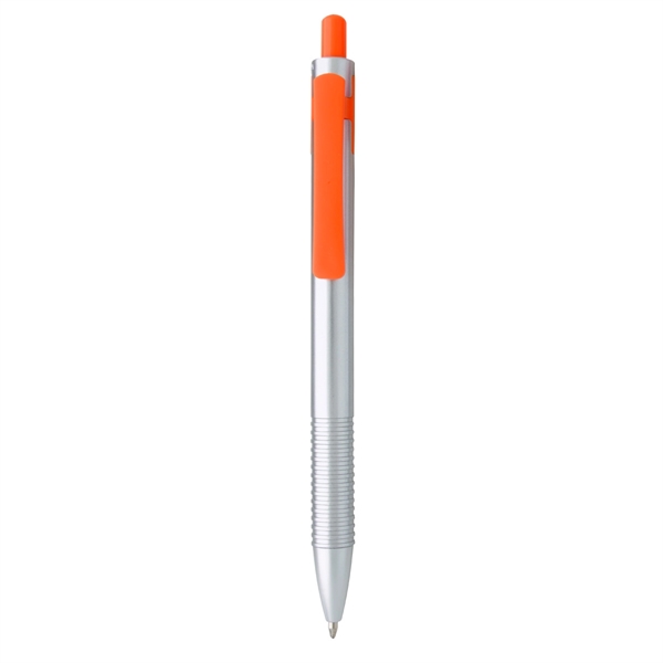 Silver With Orange color option for Complementing Colored Grip Pen