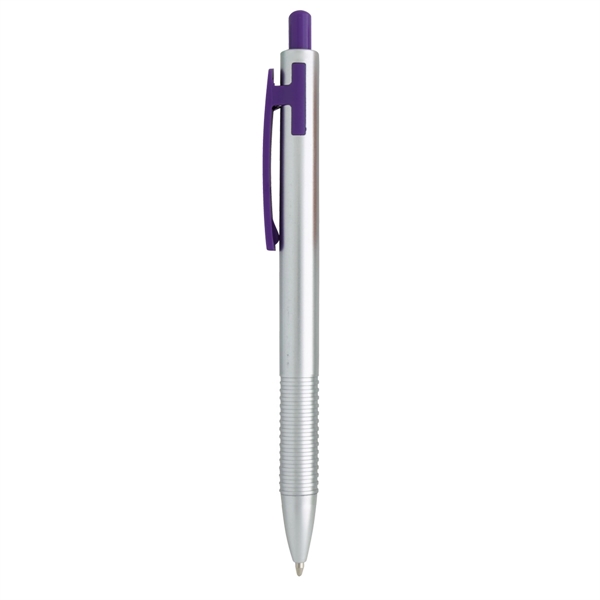 Silver With Purple color option for Complementing Colored Grip Pen
