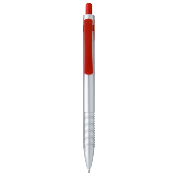Silver With Red color option for Complementing Colored Grip Pen