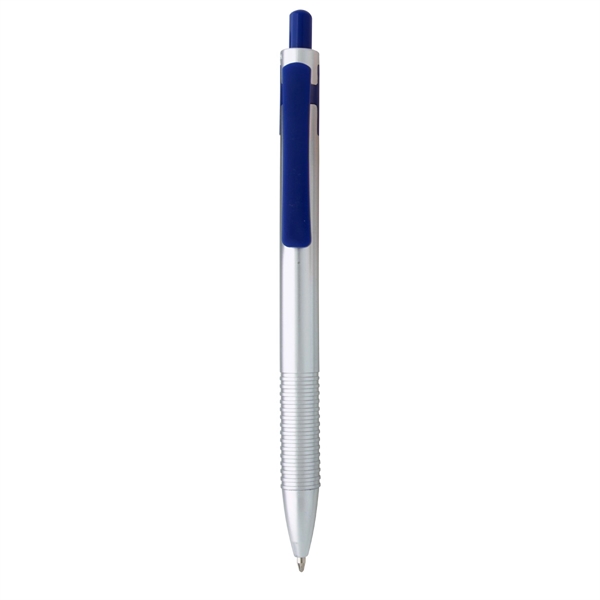 Silver With Royal Blue color option for Complementing Colored Grip Pen