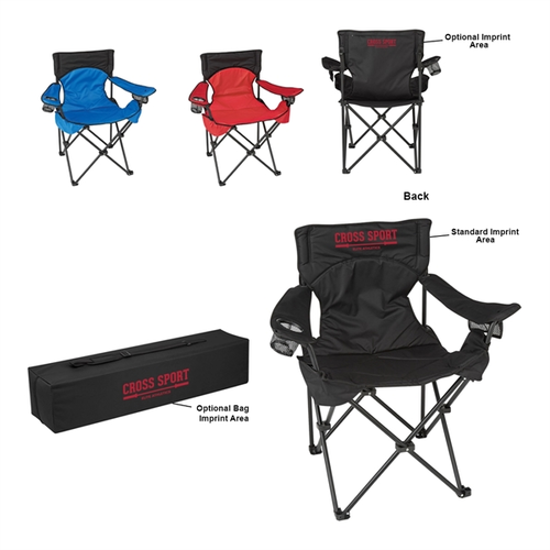 Main photo of Portable Collapsible Padded Folding Chair With Bag