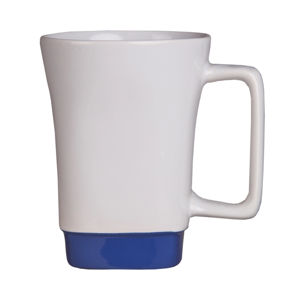 White With Ocean color option for Rectangular Handled Mug