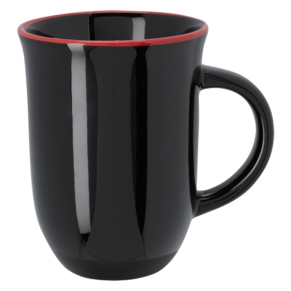 Black With Red color option for Everyday Ceramic Made Mug