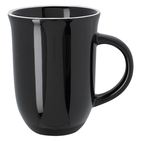 Black With White color option for Everyday Ceramic Made Mug
