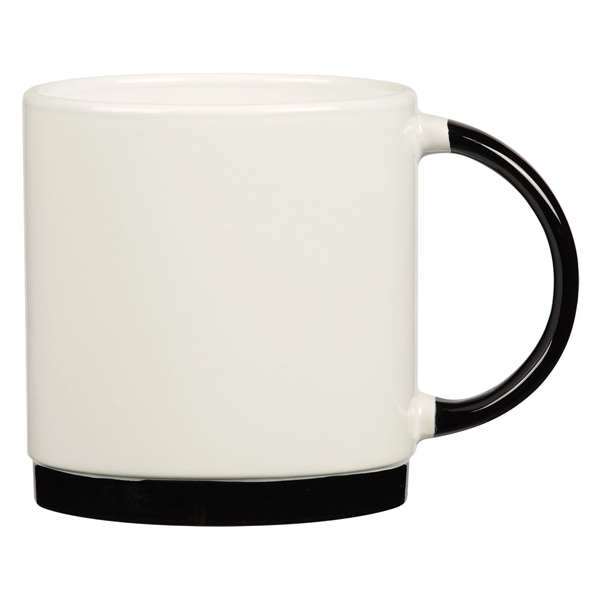 White With Black color option for 20 Oz. Bistro Mug
