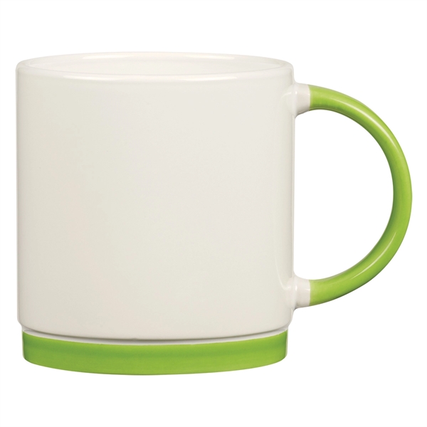 White With Lime color option for 20 Oz. Bistro Mug