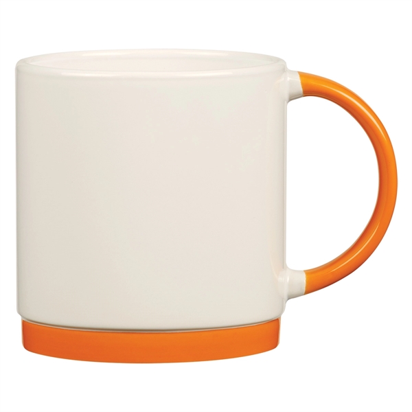 White With Orange color option for 20 Oz. Bistro Mug