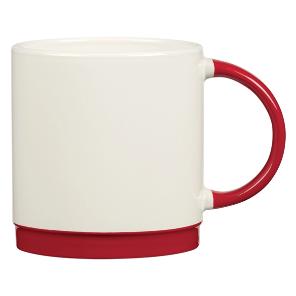 White With Red color option for 20 Oz. Bistro Mug