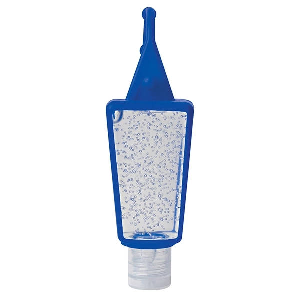Clear With Blue color option for 1 Oz. Hand Sanitizer In Silicone Holder