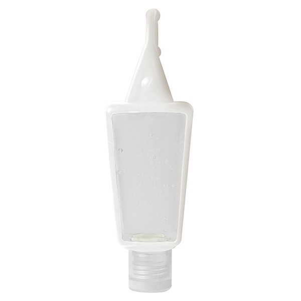 Clear With White color option for 1 Oz. Hand Sanitizer In Silicone Holder